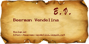 Beerman Vendelina névjegykártya